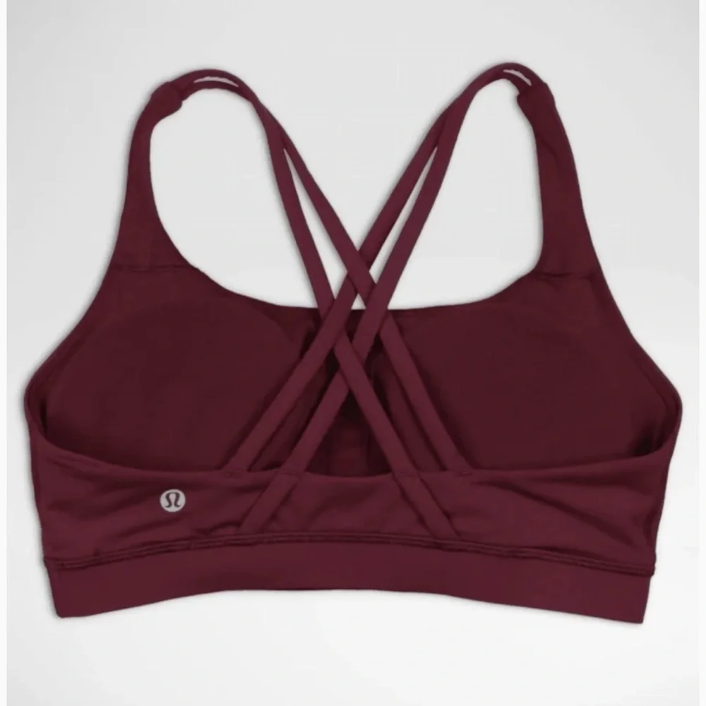 Lululemon Energy Bra Medium Support B–D Cups Garnet 2 NWT